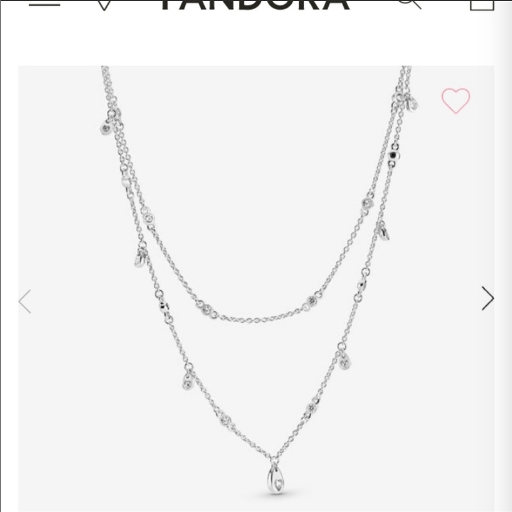 Pandora layered chandelier droplets necklace